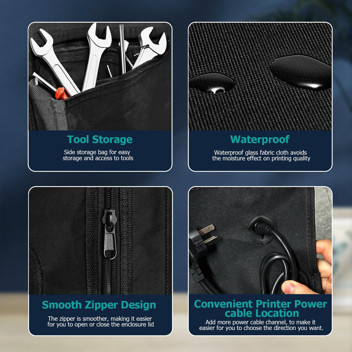 YOOPAI 3D Printer Enclosure, Fireproof Dustproof Tent Constant Temperature Protective Cover for Creality Ender 3/Ender 3 Pro/Ender 3V2/Ender 3S1/Neo/Anycubic Elegoo, 29.5×25.6×21.6" YOOPAI