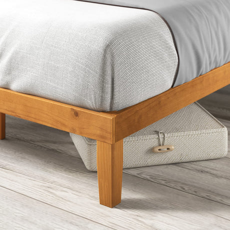 ZINUS Alexia Wood Platform Bed Frame, Solid Wood Foundation, No Box Spring Needed, Wood Slat Support, Easy Assembly, Rustic Pine, Full Zinus