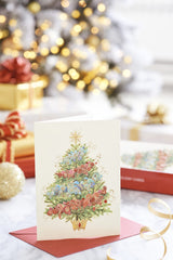 Papyrus Christmas Cards Boxed with Envelopes, Peace and Happiness, Christmas Tree (12-Count) Papyrus