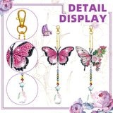 JeCuiK 6 Pcs Diamond Painting Butterfly Wind Chimes Kits 5D DIY Crystal Diamonds Painting Suncatcher Christmas Ornament Double Sided Diamond Art Keychains Pendant Best Gifts for Mom JeCuiK