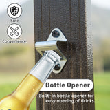 Domi Hardtop Grill Gazebo 8x5FT, Outdoor BBQ Gazebo with Galvanized Steel Double Roof, Permanent Sun Shade Grill Canopy Shelter with 2 Side Shelves and Ceiling Hook for Patio Yard Garden (Brown) domi outdoor living