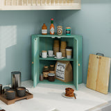 Trironsun Corner Bread Box for Kitchen Counter Double Layer Bamboo Bread Storage Container Large Capacity Bread Storage Bin Farmhouse Breadbox Organizer (Antique Blue) Trironsun