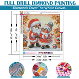 Christmas Grandparent Diamond Art Kits for Adults, 5D Diamond Painting Kits for Adults Beginners, DIY Full Round Drill Diamond Dot Painting Gem Art Kits for Adult, Home Wall Decor 13.8x13.8 Inch VCLKDIY