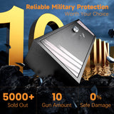 Pataku 10-14 Rifle Gun Safe for Home Rifle and Pistols, Gun Safes for Rifle and Shotguns with Flag Design, Long Gun Cabinet with with 3 Adjustable Shelves, Quick Access, Pockets Pataku