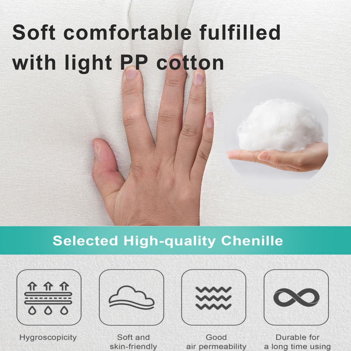 Merax 110" Modular Sectional Couches with Waist Pillows, 6-seat Upholstered Sleeper Sofa Bed Chaise Lounge for Living Room Furniture, White Merax