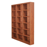 Concepts In Wood Traditional 84inches Tall 18-Shelf Triple Wide Wood Bookcase, Dry Oak Concepts In Wood