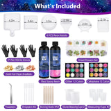 Epoxy Resin Kit for Beginners, Resin Kit with Resin Molds, 18OZ Resin Epoxy Kit wiht Dried Flowers, Resin Measuring Cups and Resin Supplies KISREL