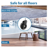 Office Chair Wheels Replacement, Transparent 3 Inch Heavy-Duty Computer Gaming Desk Rubber Casters,Smooth & Silence Gliding for All Floors Including Hardwood Carpet, Set of 5 COZYEHOO