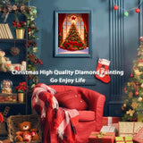 xackcme Christmas Tree Diamond Painting Kits for Adults, Christmas Diamond Art Kits for Adults, Round 5D Xmas Gem Art Kit for Adult DIY Crafts Kit Gift Home Wall Decor Gifts (16x12 inch) xackcme