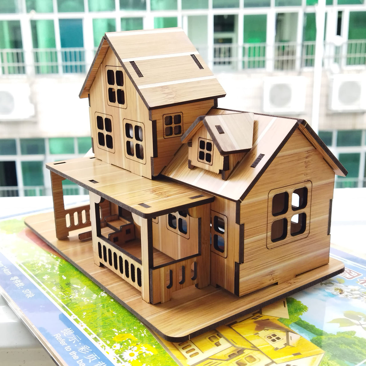 3D Wooden Puzzles Little House Building Model Kits for Adults, 7.9"*4.7"*5.5", 3D Jigsaw Brain Teaser Puzzles, Log Cabin Model Kits Wooden Hut Model (1PCS) MPIUET