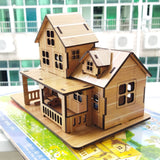 3D Wooden Puzzles Little House Building Model Kits for Adults, 7.9"*4.7"*5.5", 3D Jigsaw Brain Teaser Puzzles, Log Cabin Model Kits Wooden Hut Model (1PCS) MPIUET