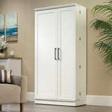 Sauder HomePlus Storage Pantry cabinets, L: 35.35" x W: 17.09" x H: 71.22", Soft White finish Sauder