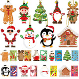 VABAMNA 36 Pack Christmas Ornament Crafts for Kids - Make Your Own Ornament Kit with Christmas Craft Stickers, Ornament Making Kit for Kids Holiday Xmas Classroom Party Favors VABAMNA