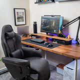 Homall Computer Racing Style Pu Leather Ergonomic Adjusted Reclining Video Gaming Single Sofa Chair with Footrest Headrest and Lumbar Support (Black) Homall