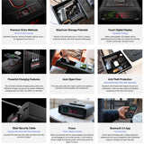 VAULTEK DS5i Smart Station™ Biometric Smart Safe with Dual Wireless Phone Charger + Auto Open Drawer + Bluetooth Safe Management (Covert Black) VAULTEK