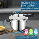 Stainless Steel Pressure Cooker 10 Quart, Induction Stove Top Pressure Cooker with Pressure Indicator Safeguard Devices, Compatible with Gas & Induction Cooker Peterboo