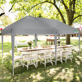 COBIZI Canopy 10x20 Pop Up Canopy Tent 10x20ft Waterproof Party Tent Ez Up Canopy Tents for Parties Wedding Outdoor Commercial Event Gazebo Portable Instant Tent for Backyard Camping Carport(Gray. COBIZI