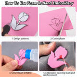 Funria 24Pcs 3mm EVA Embroidery Foam 6" x 9" Puffy Foam for 3D Embroidery Craft Foam Sheets for Cosplay Costume Sewing Hats Caps Garments Jackets Bags Backpacks DIY(11 Colors） Funria