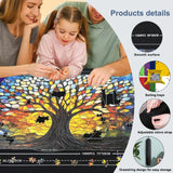 Napzy Puzzle Mat-Jigsaw Puzzles Matt Roll Up to 1500pcs Roll-up Puzzled Board Puzzling Organizers and Storage with 8PCS Jigsaws Sorting Trays, Drawstring Storages Bag Portable Jigsawn Keeper Saver Napzy