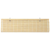 ORIENTAL Furniture Bamboo Cordless Window Shade - Natural 60" W Red Lantern