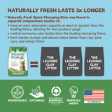 Naturally Fresh Cat Litter Made From Walnut Shells, 1-2 Cats, Unscented, Upcycled, Easy Scooping, Sustainable, 26 Lbs Naturally Fresh