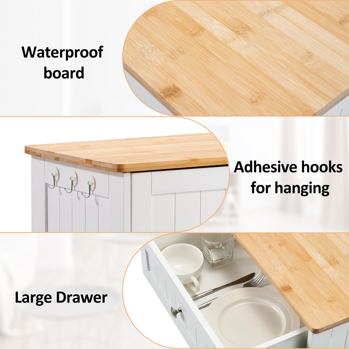 OUTGUAVA 13 Gallon Tilt Out Trash Cabinet Kitchen Waste Bins,50 Quart Laundry Hamper Tilt Out Pet Proof Hidden Trash Bin for Kitchen Living Room,White OUTGUAVA