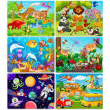 Roberly Wooden Puzzles for Kids Ages 4-8, 60 Pieces Jigsaw Puzzles for Kids 3 4 5 6 7 8 Preschool Learning Educational Puzzle Toys Set for Boys Girls - Dinosaur, Ocean, Animal, Insect, Space, Vehicles Roberly