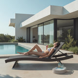 Nestl Chaise Lounge Chair Outdoor Set of 2, Wicker Patio Lounge Chair, Outdoor Lounge Chair with Reclining Backrest Nestl