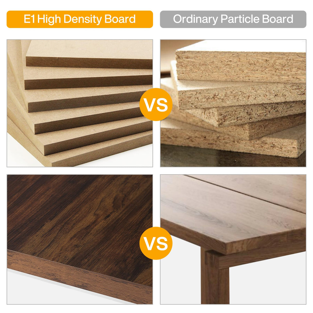 Tribesigns Modern Walnut/White 55" Heavy Duty Computer Desk, Study & Work Desk, 23.6"D x 55.1"W x 29.5"H, Z-Shaped Metal Legs, 330 lbs Capacity Tribesigns