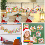 chiazllta 30 Packs Christmas Picture Frame Craft Kits for Kids, Xmas DIY Gingerbread Candy Craft Holiday Art Favor Home Class Game Activities for Kindergarten Preschool chiazllta