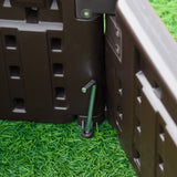 Outsunny 48" x 24" Raised Garden Bed Kit, Divisible Planting Box DIY Garden Elevated Planter for Outdoor & Indoor Backyard, Wood Imitating Grain, Easy Assembly, with 6 Stakes, Brown Outsunny