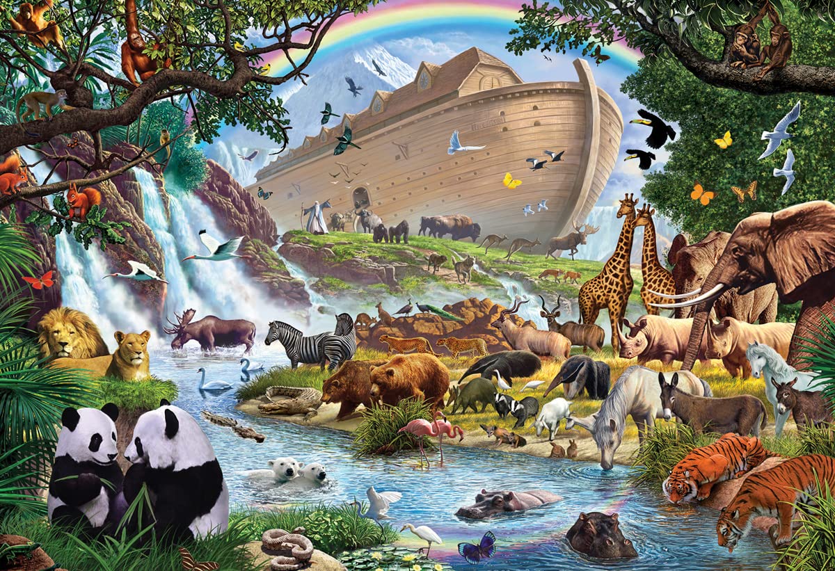 Vermont Christmas Company Noah's Ark Jigsaw Puzzle 100 Piece, Large Pieces Perfect for Kids and Seniors Vermont Christmas Company