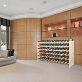 Smartxchoices 72 Bottles Stackable Modular Wine Rack, 6-Tier 72 Slots Floor Wine Storage Stand Wooden Wine Holder Display Shelves, Wobble-Free, Solid Wood, Floor Free Standing Smartxchoices