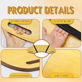 Thyle 2 Pcs Wood Curved Lap Desk 30.5'' x 12.5'' Lap Table with Handles Wooden Lap Board Curved Keyboard Lap Tray for Laptop Computer Mouse Thyle