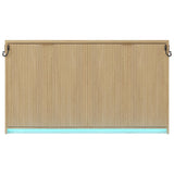 SOFTSEA Horizontal Murphy Bed Twin XL, Hideaway Wall Bed with LED Lights, can be Folded into Cabinet, Twin Murphy Bed Cabinet Space-Saving for Guest Room Bedroom or Home Office, Natural SOFTSEA