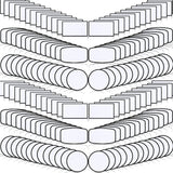 120 Pieces Sublimation Iron-on Patches Fabric Hat Patches 3 Shapes Blank Patches Round Rectangle Sublimation Patches Blank Repair Patches for DIY Crafts Clothing Repair, 3 Shape(Black) WILLBOND