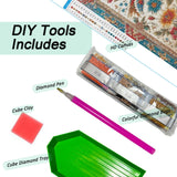 Auremi Diamond Art Painting Kits for Adults, 5D Mandala Diamond Painting Kits for Adults Beginners DIY Full Drill Flower Diamond Dots Crystal Craft Kits for Home Wall Decor Gifts 12x12 inch Auremi