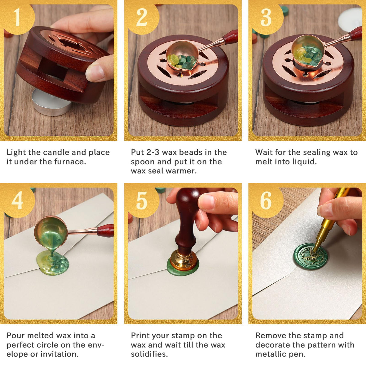 Comealltime 630Pcs Colorful Seasons Theme Wax Seal Kit with 24 Colors Wax Seal Beads, 10 Tea Light Candles and Gift Box (Butterfly) Comealltime