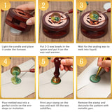 Comealltime 630Pcs Colorful Seasons Theme Wax Seal Kit with 24 Colors Wax Seal Beads, 10 Tea Light Candles and Gift Box (Butterfly) Comealltime