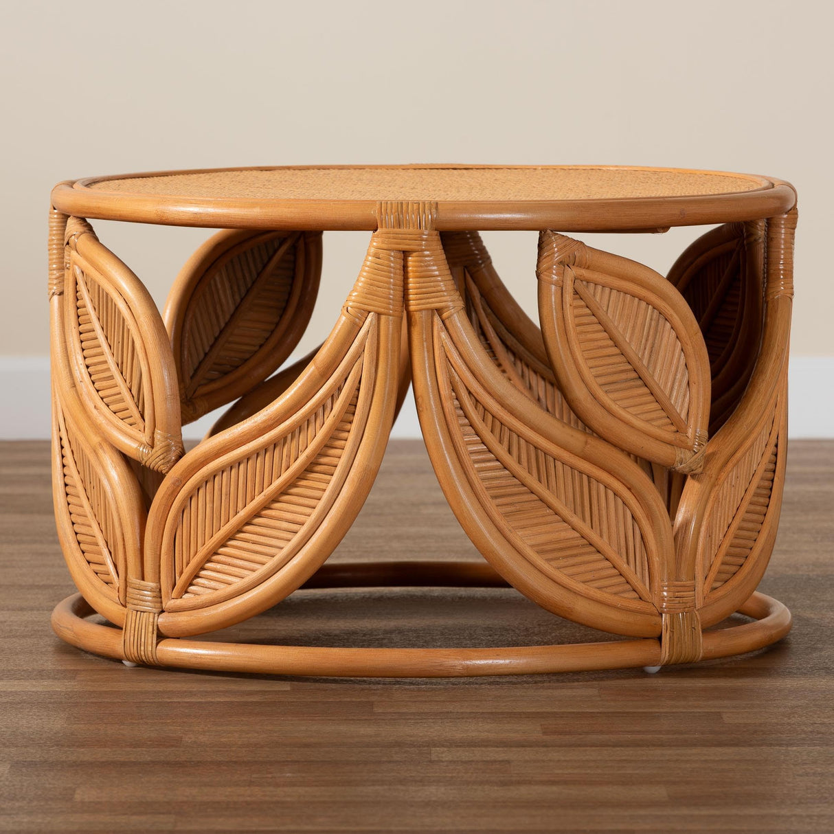 Bali & pari Raflesia Modern Bohemian Natural Rattan Coffee Table bali & pari