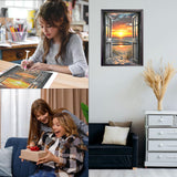 CEOVR Diamond Painting Kits for Adults, Beach Sunset Diamond Art Dots 5D Full Drill DIY Gem Art, Adult Crafts Kits Arts and Crafts, Wall Decor for Home Office 12x16in CEOVR