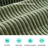 LINSY HOME Modular Sectional Sofa, 76" Boneless 2-Seat Loveseat Sofa Couch, Comfy Corduroy Sectional Cloud Couches for Living Room, No Assembly Required, Green LINSY HOME