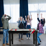 GYMAX 49" Multi Game Table, 4 in 1 Game Table with Foosball Table, Pool Billiards, Air Hockey & Table Tennis, Complete Combination Game Table for Family Game Room GYMAX