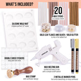 Hoppler Premium Wax Seal Kit with Seal Gun, Wax Sticks, a Flower Stamp, 12 Cavity Silicone Mold, and Extra Additions to Make Seals Stand Out and Make Invitations in Bulk. HOPPLER