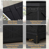 Joaxswe Farmhouse Coffee Table with Hidden Storage Organizer, Black Square Large Center Table, Wood Farm House Low Modern Living Room Tables with Hinged Lift Top for Home, Office Joaxswe