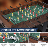 PEXMOR 48" Foldable Foosball Table Adult Size, Soccer Game Table for Kids & Adults, Folding Foosball Tables for Game Room, Home, Arcade w/Rolling Wheels & 2 Balls PEXMOR