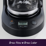 Mr. Coffee Programmable Coffee Maker, 5 Cups with Auto Pause, Glass Carafe, Compact Design, Black Mr. Coffee