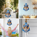 DIY Diamond Art Hanging Kit for Adult,Acrylic Diamond Art Painting Window Pendants Home Garden Wall Hanging Kits Hanging Ornament,Football Style (Detroit Blue) Weadatty