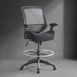 BOLISS Ergonomic Mesh Computer Office Drafting Chair with Super Soft Adjustable Arms Molded Foam Seat Cushion and Lumbar Support-Black BOLISS
