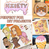 NICETY 32 Acrylic Paint Markers Paint Pens Skin Tone Series Set Brush Tip & Fine Tip for Rock Painting, Wood, Canvas, Glass, Mugs, Metal, DIY Projects(Skin) NICETY